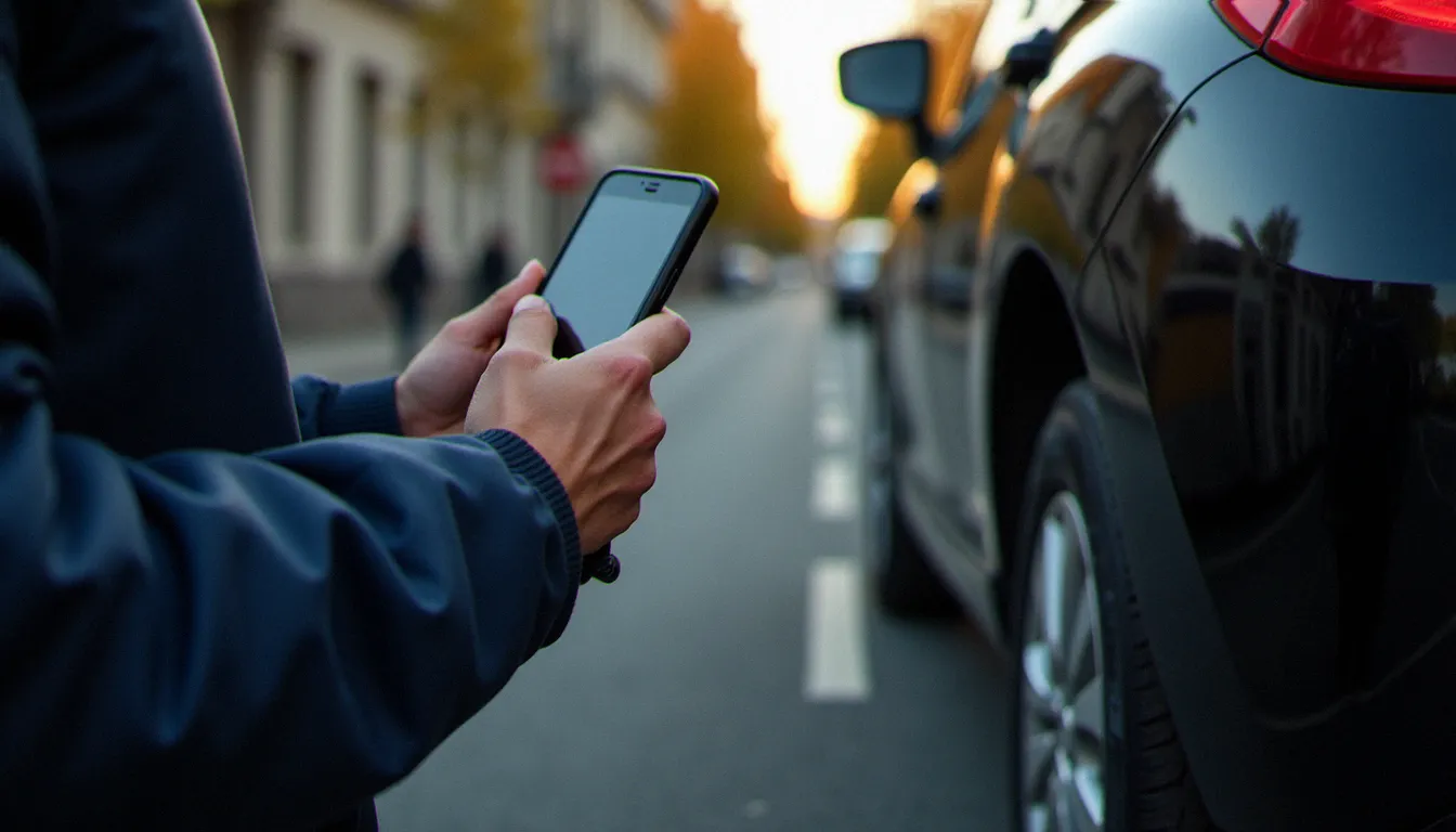 Locataire photographiant l’état d’un véhicule pour éviter un litige sur la franchise